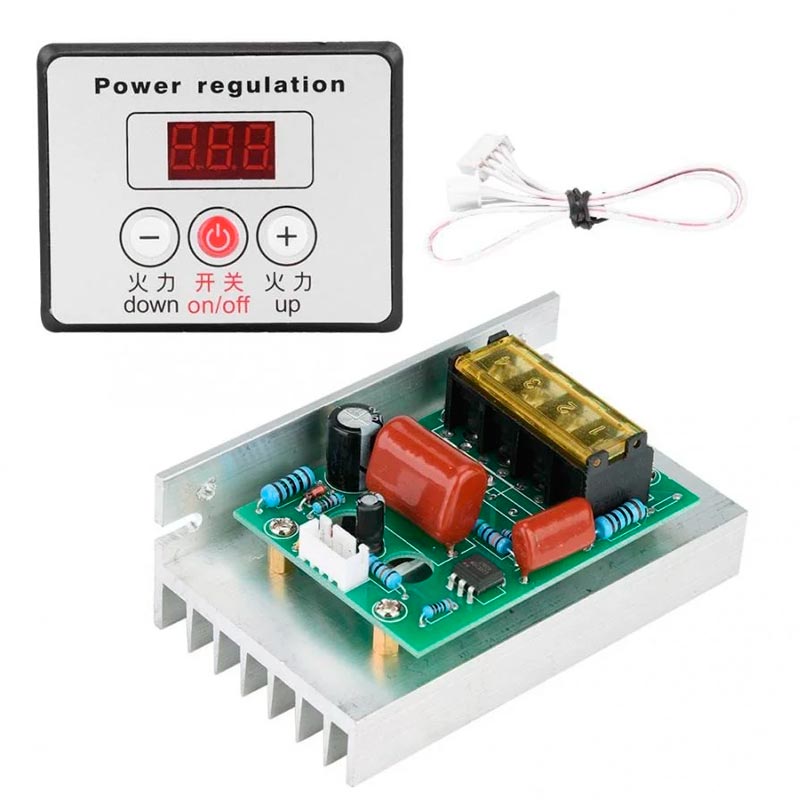 Регулятор мощности - диммер 8000W 220V/380V фазовый симисторный с .