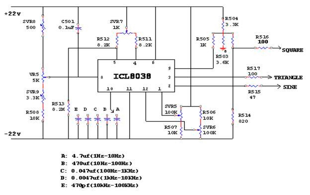 Схема генератора на icl8038