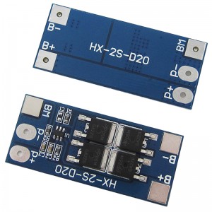 BMS контроллер заряда-разряда для 2-х Li-Ion аккумуляторов 18650 HX-2S-D20 13/20A 7.4V