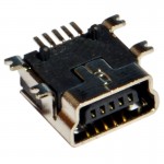 Гнездо mini USB 5pin короткое USB-05S-FS-90 SMD (длина = 7мм)